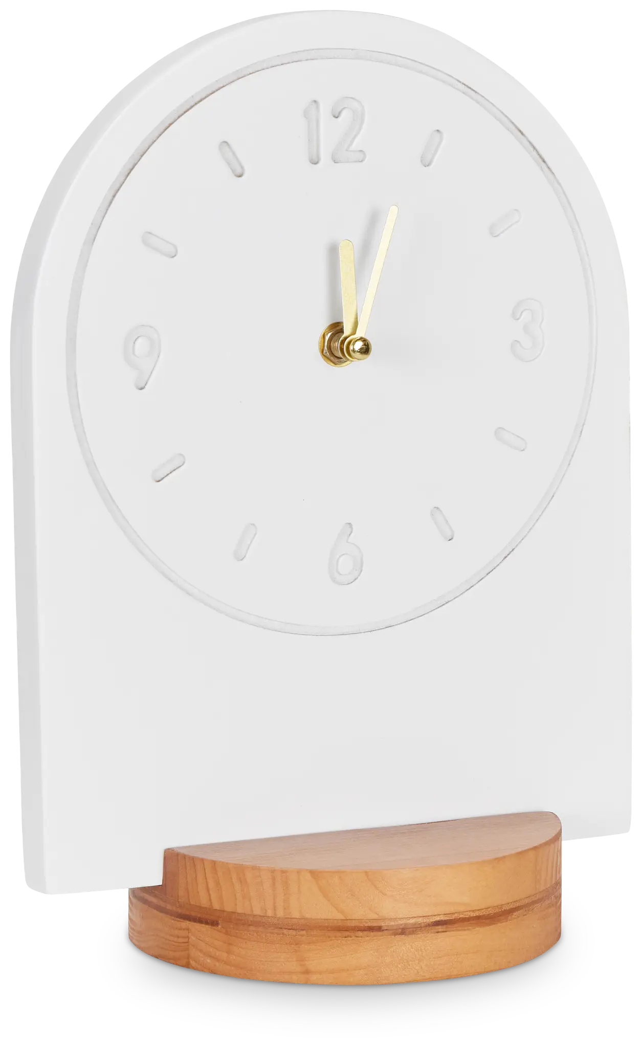 Slope White Wood Table Clock Slope White Wood Table Clock