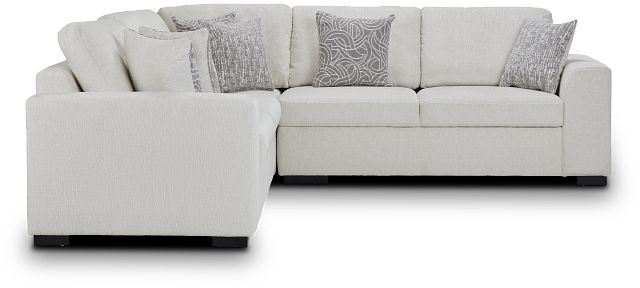 Blakely White Fabric Small Two-arm Sectional