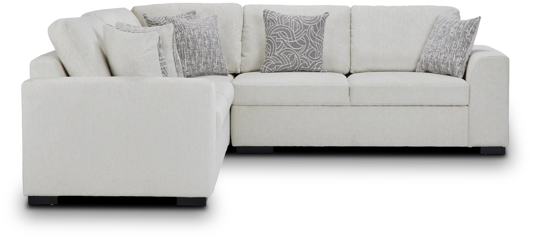 Blakely White Fabric Small Two-arm Sectional Blakely White Fabric Small Two-arm Sectional