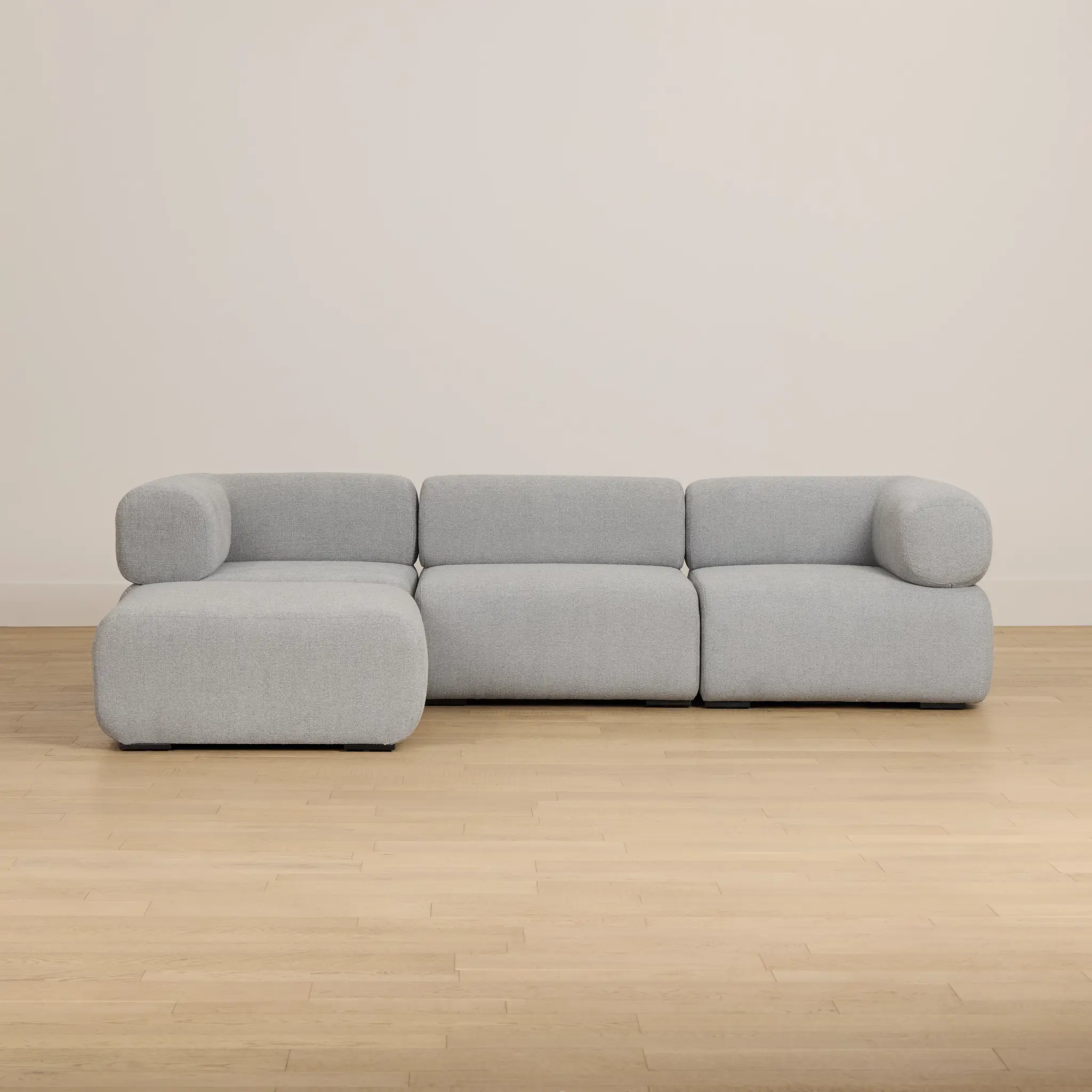 Celeste Light Gray Fabric 4-piece Chaise Sectional Celeste Light Gray Fabric 4-piece Chaise Sectional