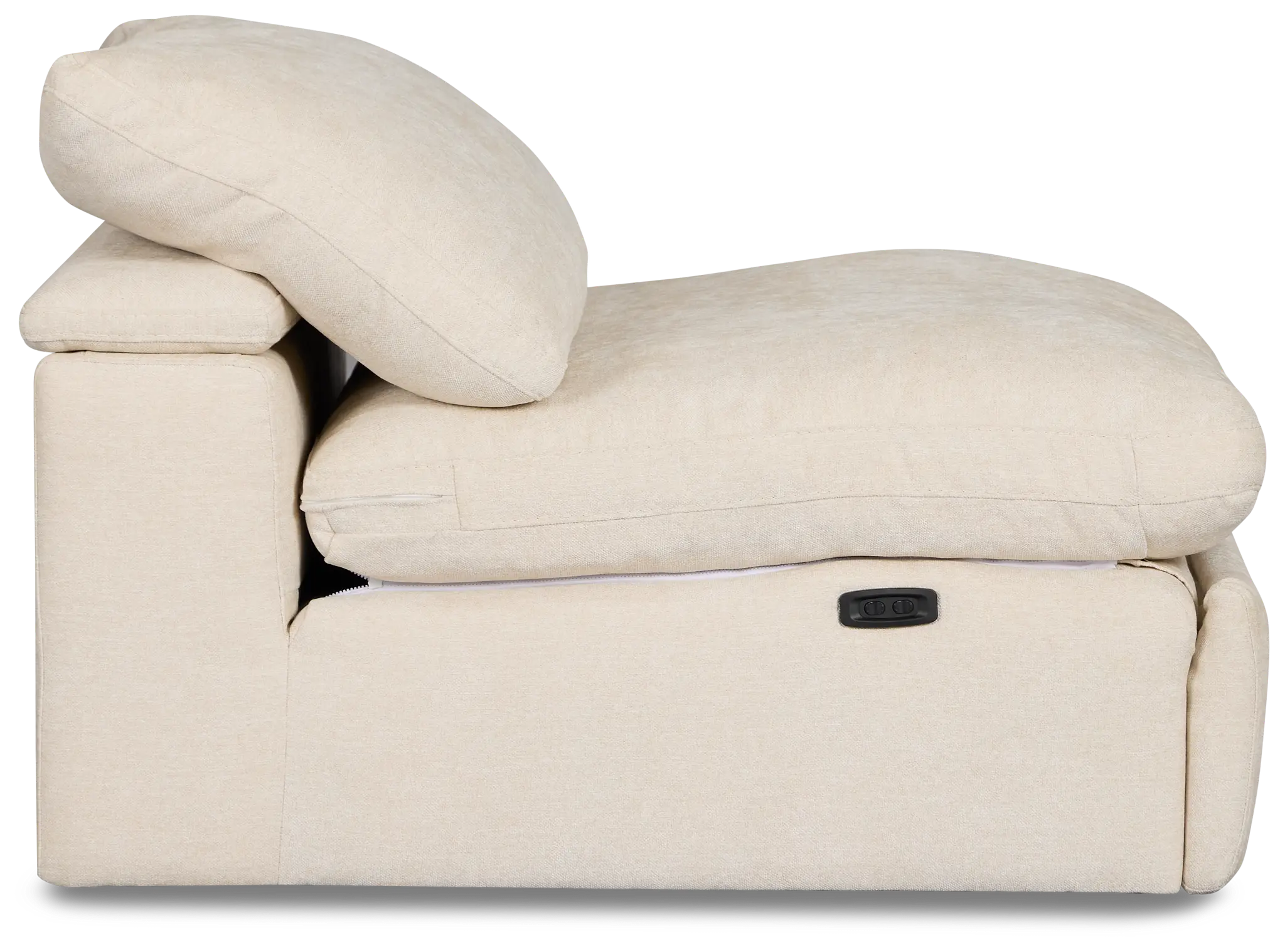 Drift Light Beige Fabric 3-piece Modular Power Sofa Drift Light Beige Fabric 3-piece Modular Power Sofa