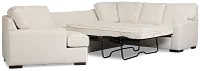 Sinclair Light Beige Fabric Left Cuddler Innerspring Sleeper Sectional