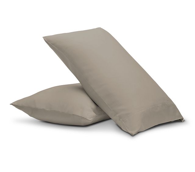 Rest & Renew Egyptian Cotton Beige 400 Thread Set Of 2 Pillowcases