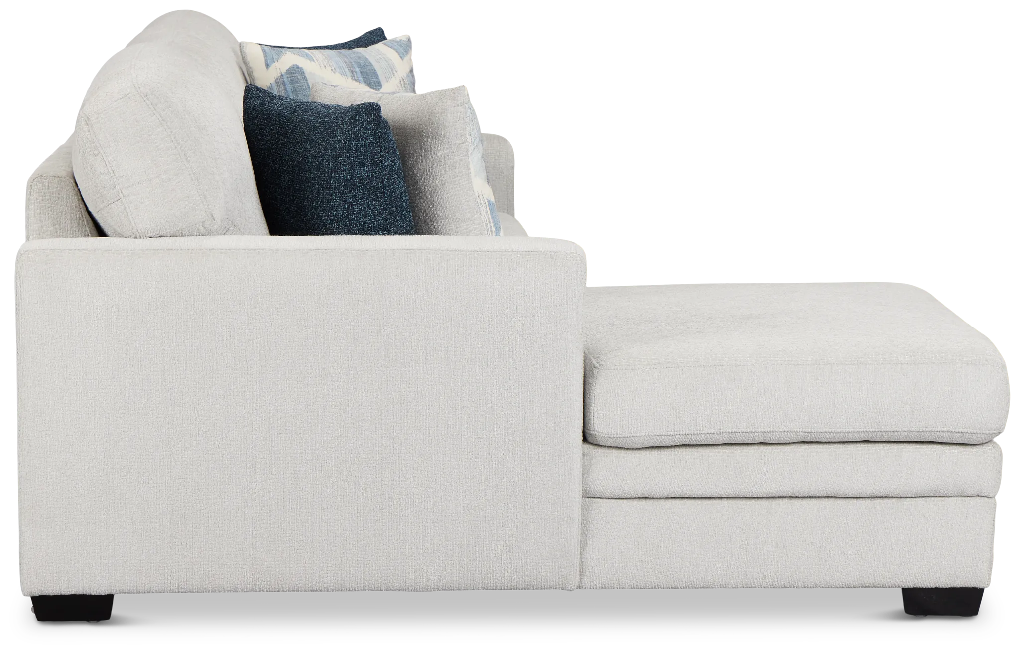 Everly Gray Fabric Left Chaise Storage Sectional