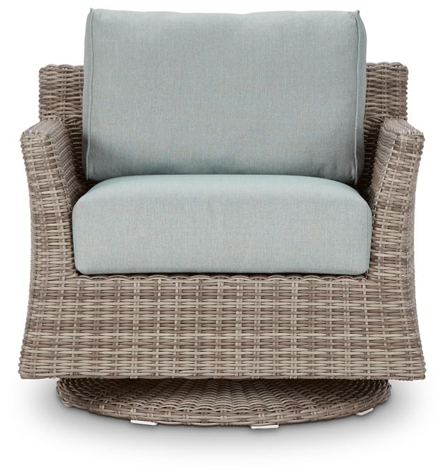 Raleigh Teal Swivel Chair