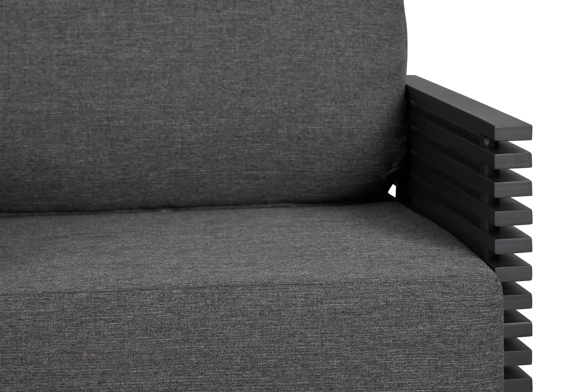 Monterey Black Aluminum Chair With Gray Cushion Monterey Black Aluminum Chair With Gray Cushion