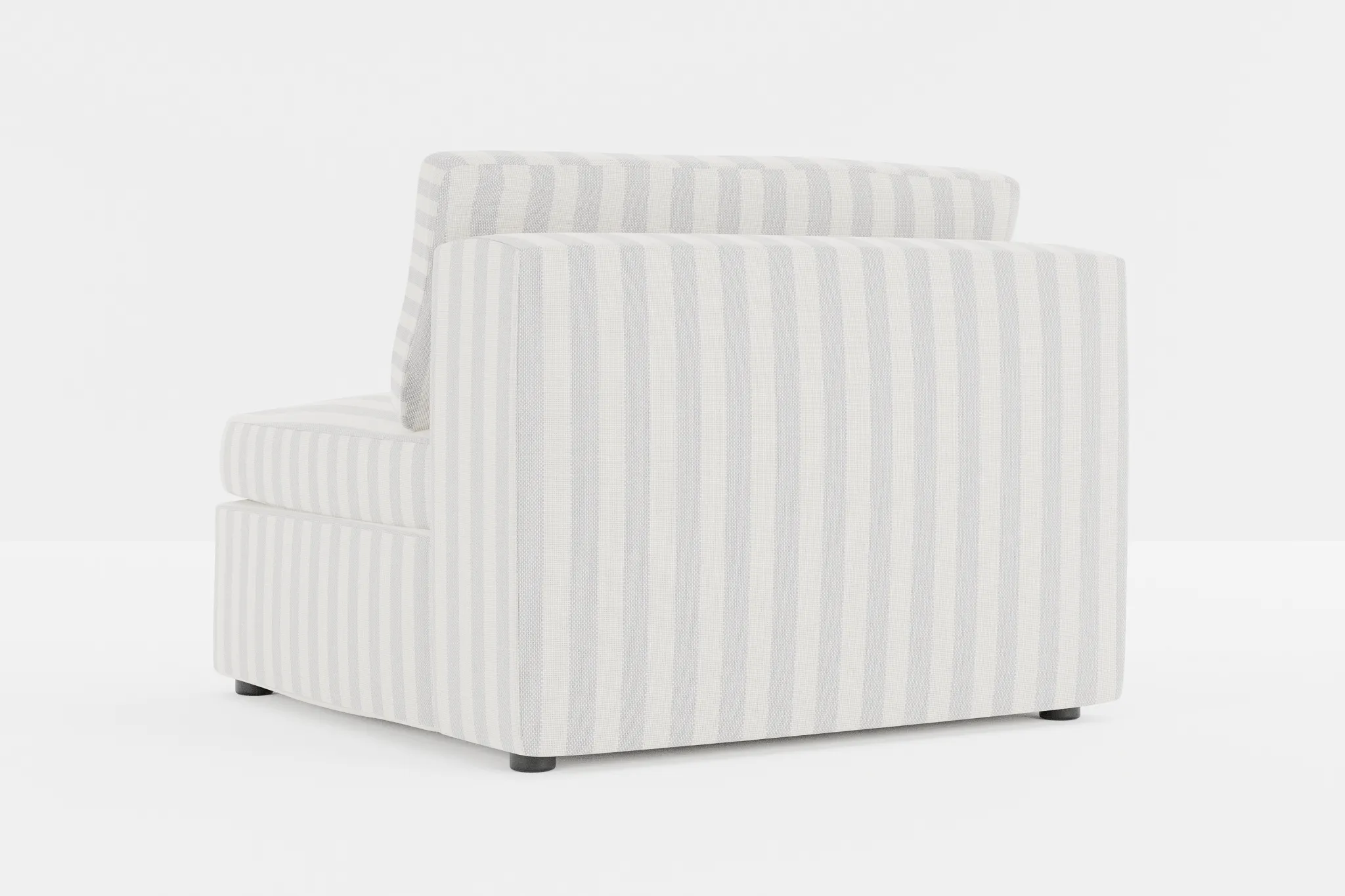 Destin Sea Lane Light Gray Fabric Armless Chair