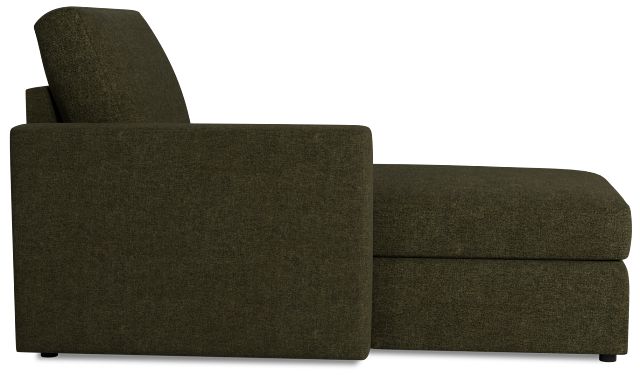 Citymod Green Fabric Left Chaise