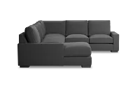 Edgewater Delray Dark Gray Medium Left Chaise Sectional