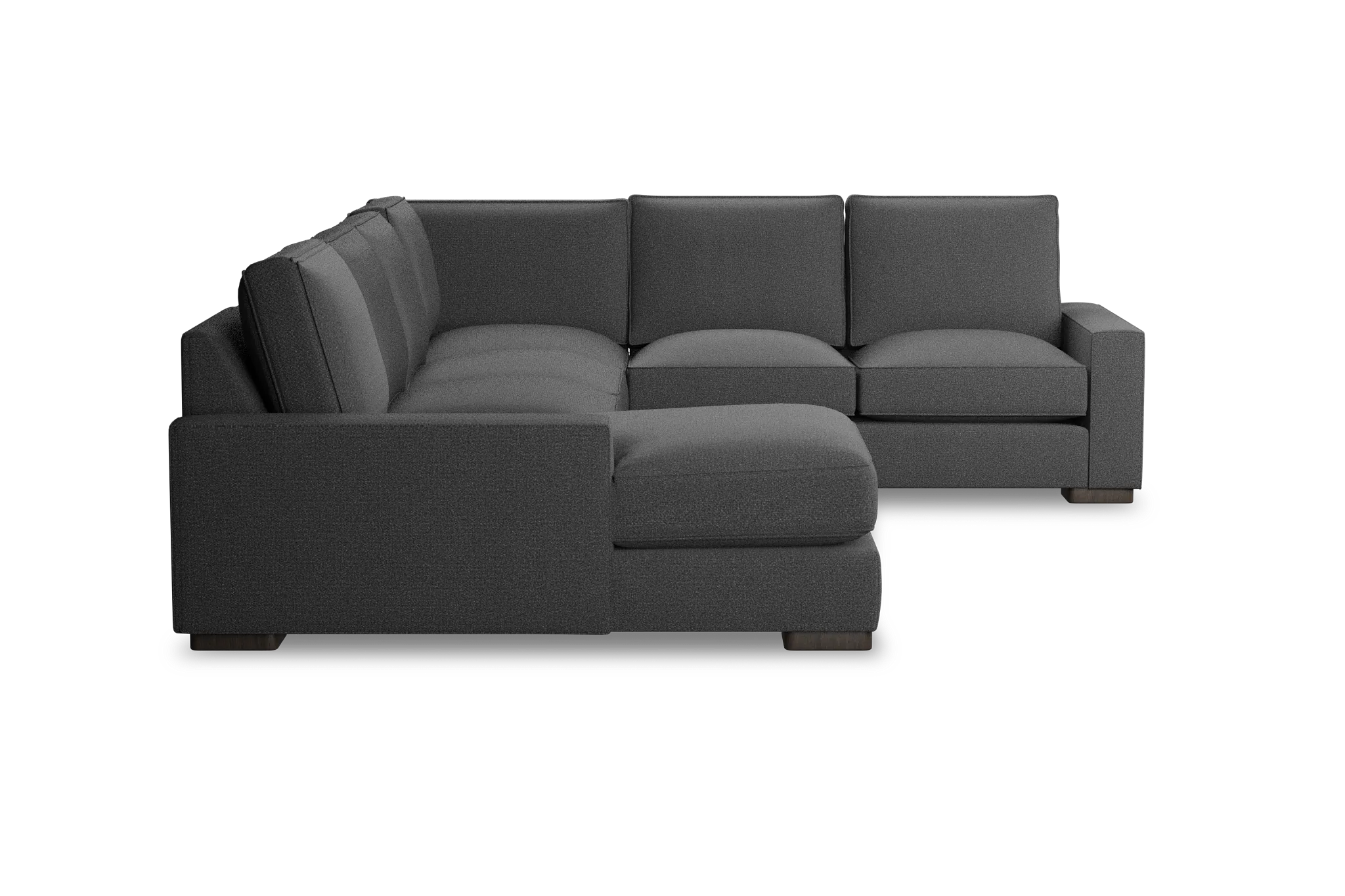 Edgewater Delray Dark Gray Medium Left Chaise Sectional