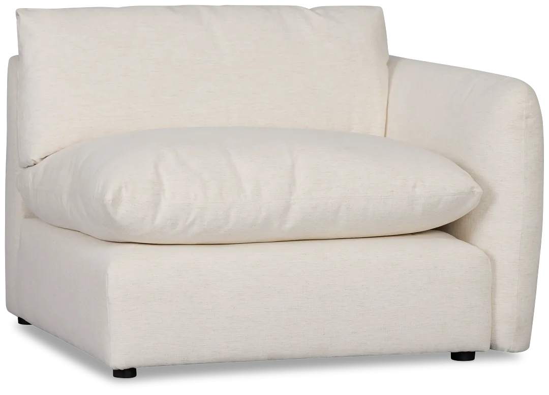 Serena White Fabric Right Chair
