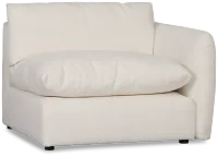 Serena White Fabric Right Chair