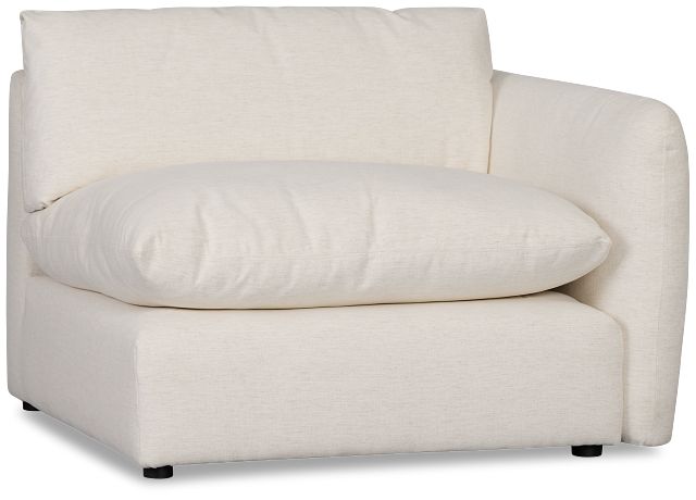 Serena White Fabric Right Chair