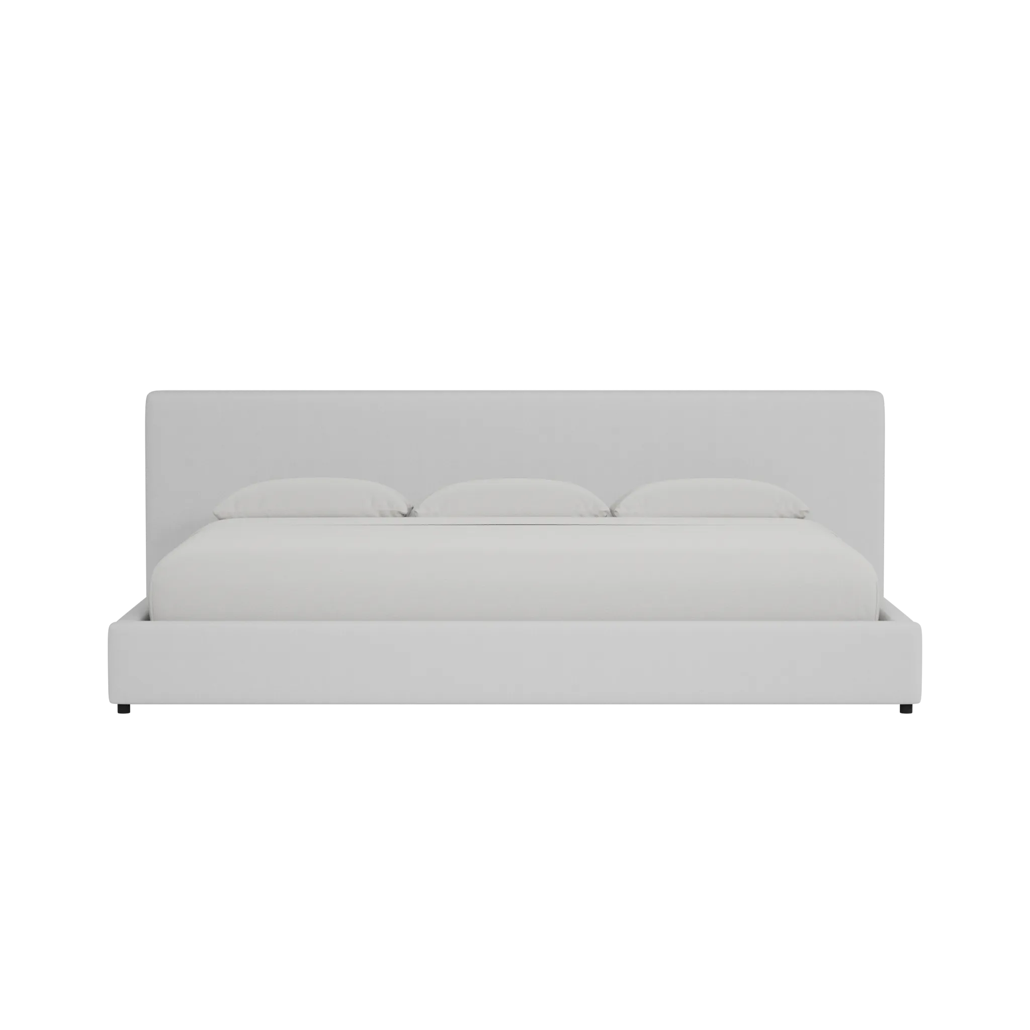 Grayton Revenue White 44" Upholstered Platform Bed