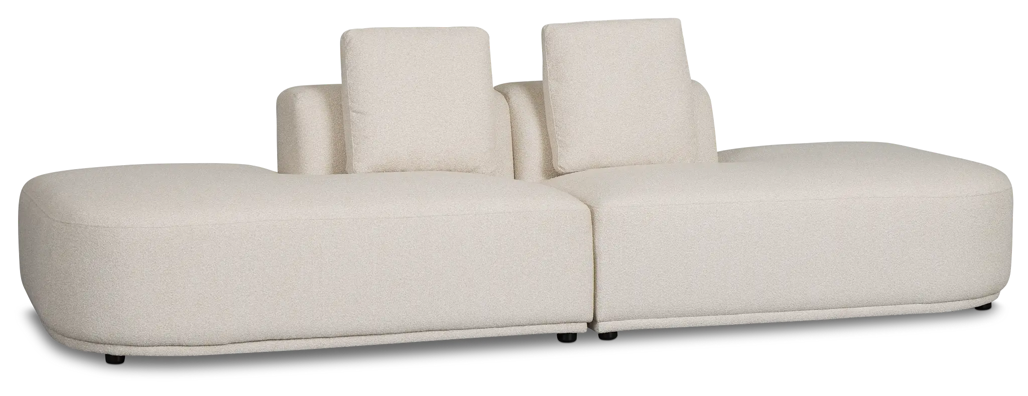 Catalina Beige Fabric 2-piece Modular Sofa Catalina Beige Fabric 2-piece Modular Sofa