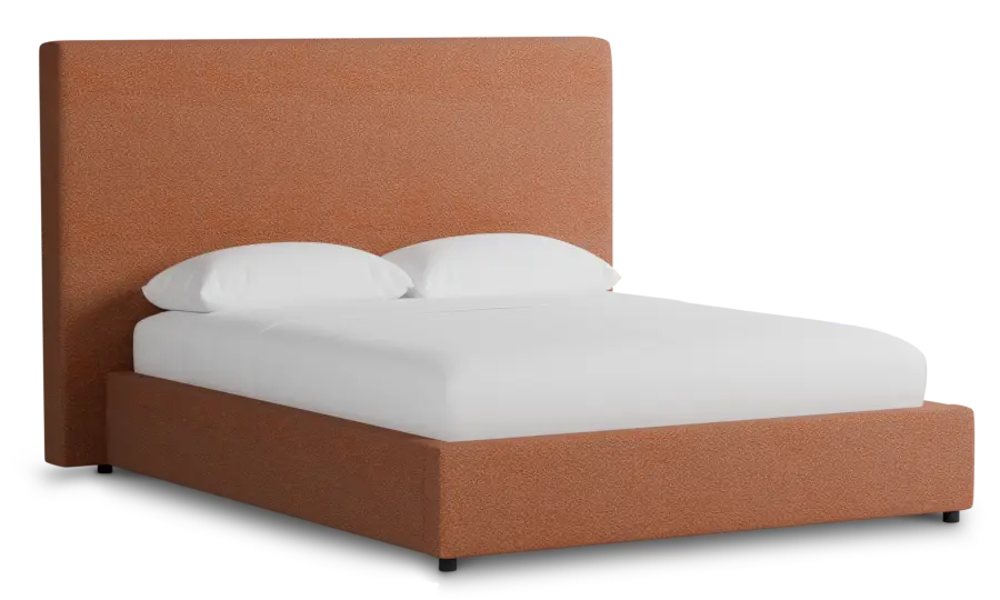 Grayton Sutton Orange 54" Upholstered Platform Bed Grayton Sutton Orange 54" Upholstered Platform Bed