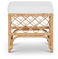 Aloha Light Tone Woven Accent Ottoman