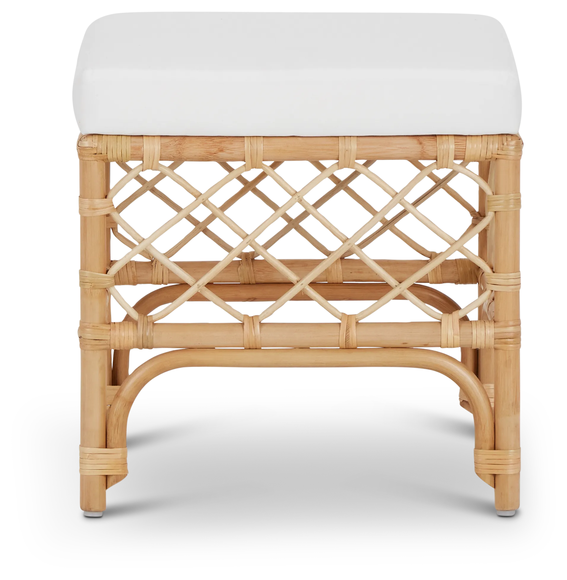 Aloha Light Tone Woven Accent Ottoman