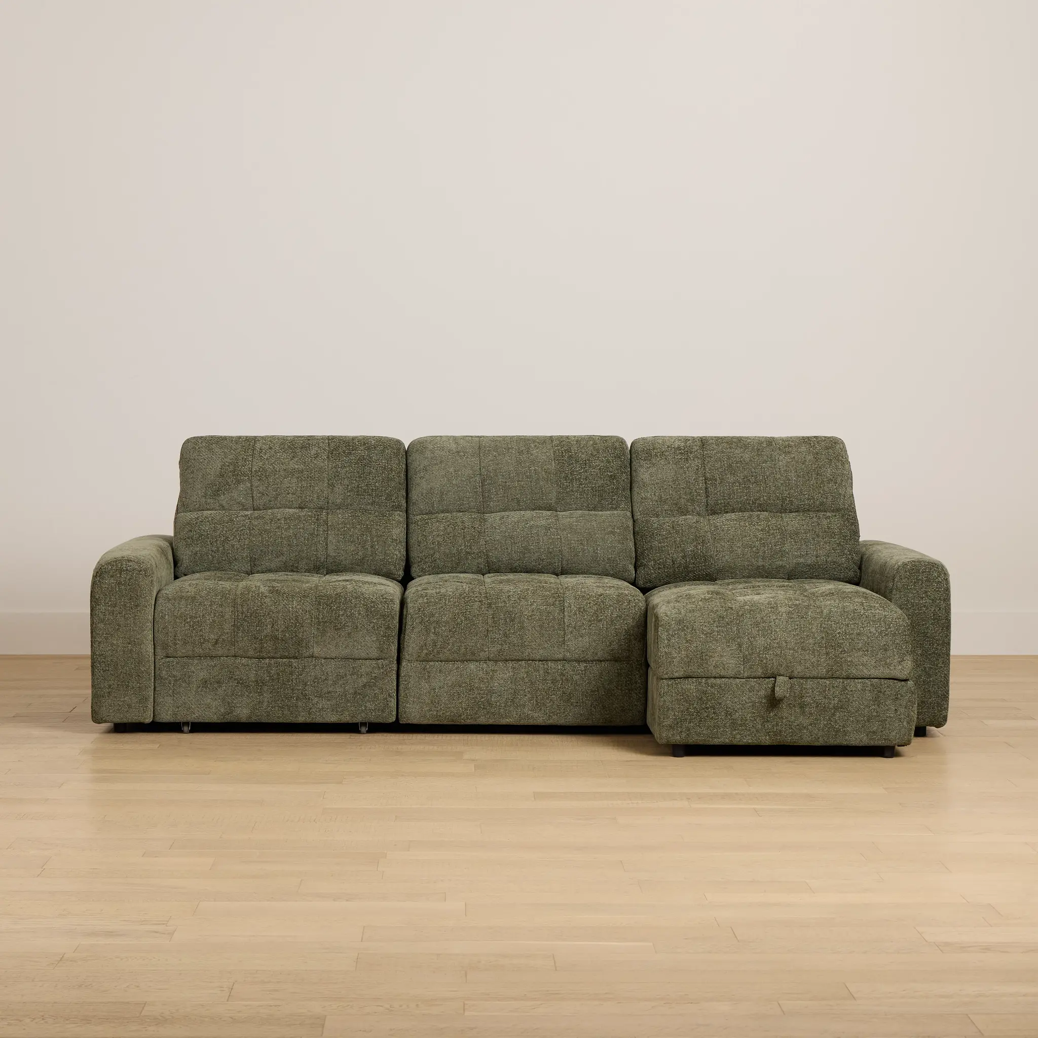 Hendrix Green Fabric Right Power Extension Chaise Sectional Hendrix Green Fabric Right Power Extension Chaise Sectional