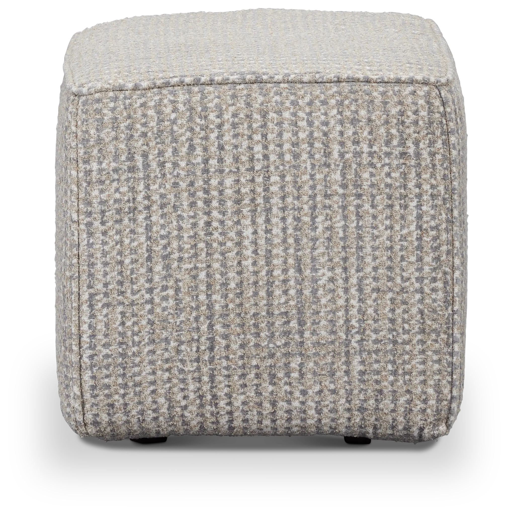 Webcam Gray Fabric Accent Pouf Webcam Gray Fabric Accent Pouf