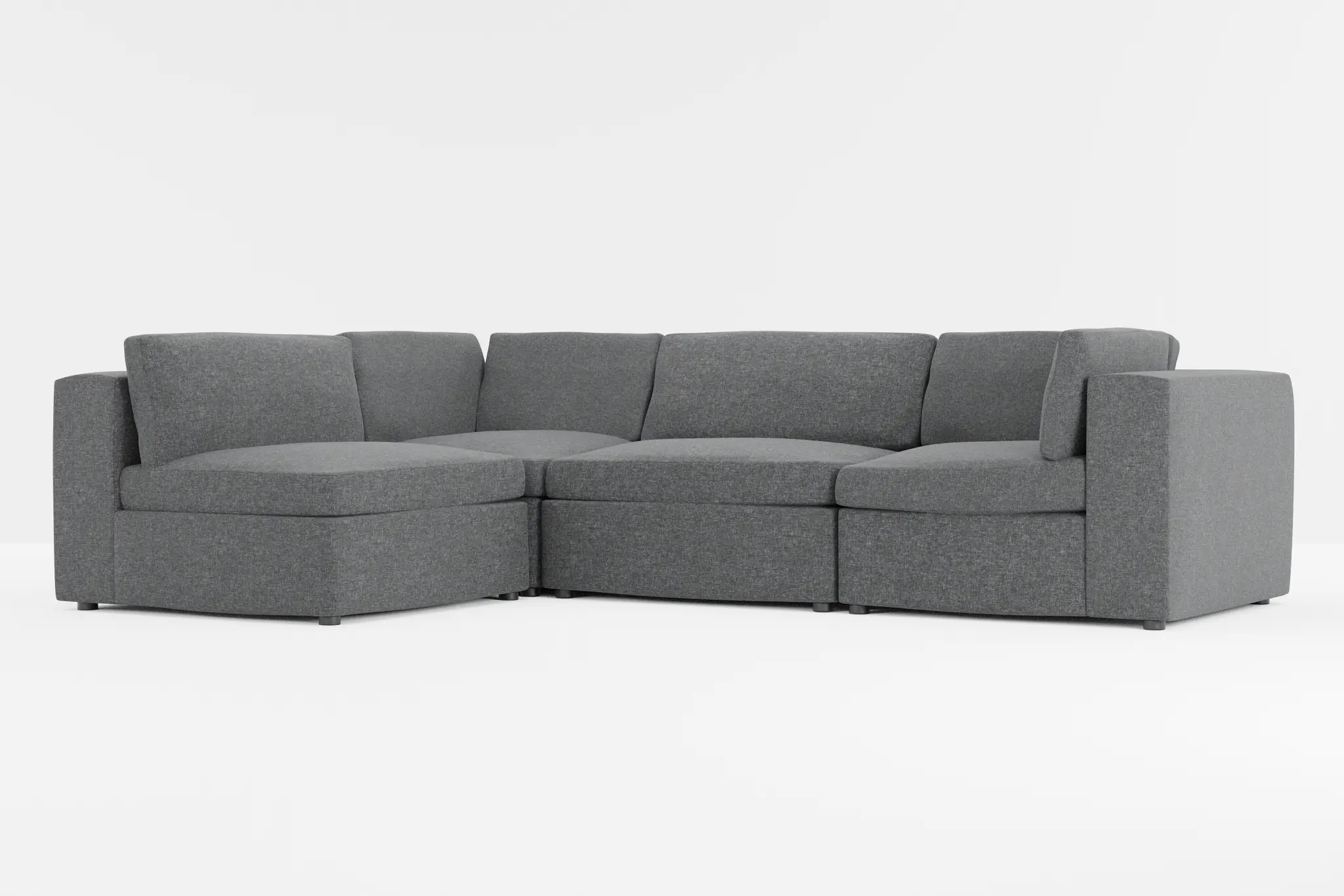 Destin Delray Dark Gray Fabric 4-piece Modular Sectional Destin Delray Dark Gray Fabric 4-piece Modular Sectional