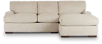 Alpha Beige Fabric Right Chaise Sectional