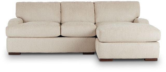 Alpha Beige Fabric Right Chaise Sectional (2)