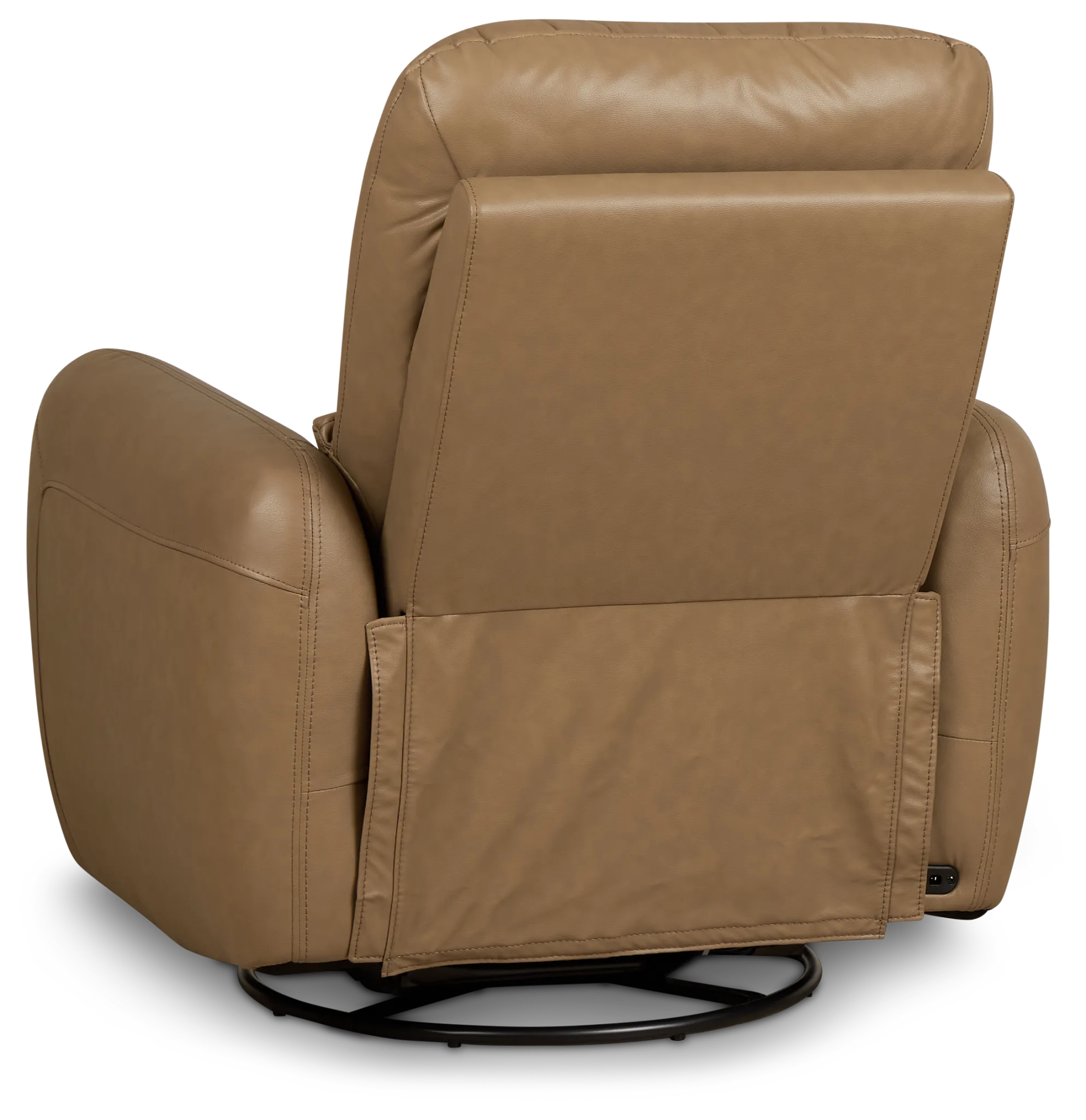 Eve Brown Lthr/vinyl Power Swivel Glider Recliner