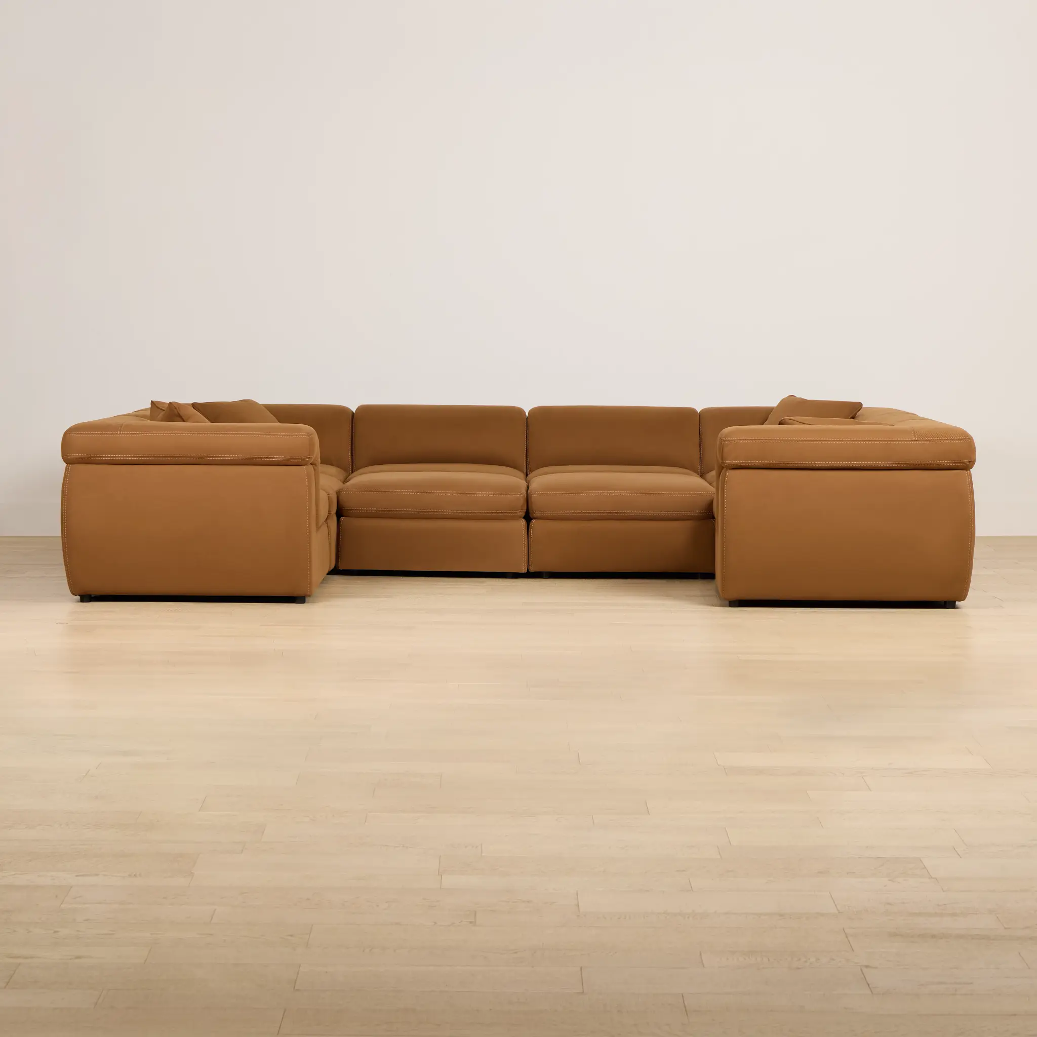 Aria Medium Brown Micro Immersive 10-piece Modular Sectional W/4 Speakers Aria Medium Brown Micro Immersive 10-piece Modular Sectional W/4 Speakers