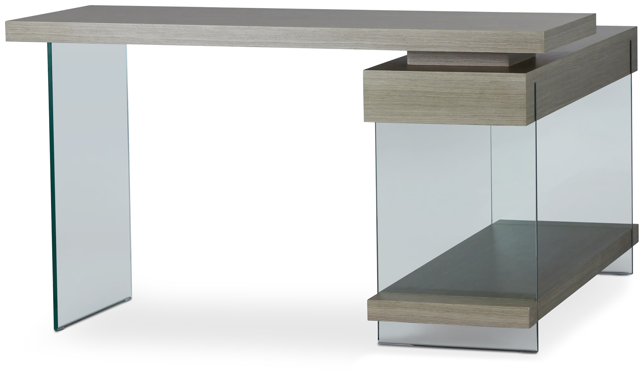 Olympia Gray Small L Desk