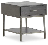 Fulton Dark Tone Wood Rectangular End Table