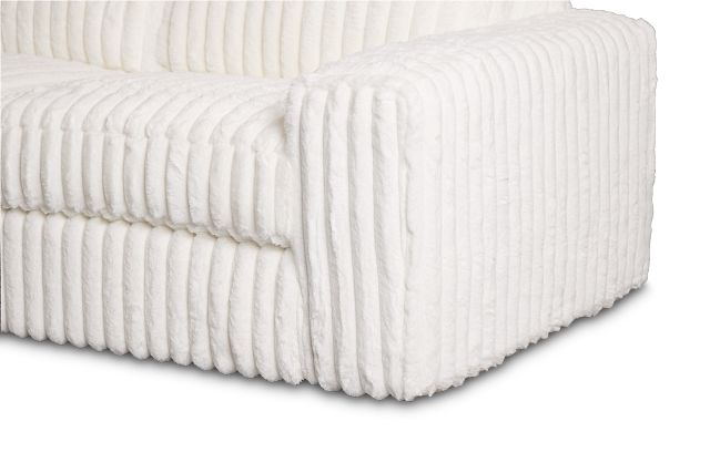 Teddy White Fabric Medium Two-arm Sectional