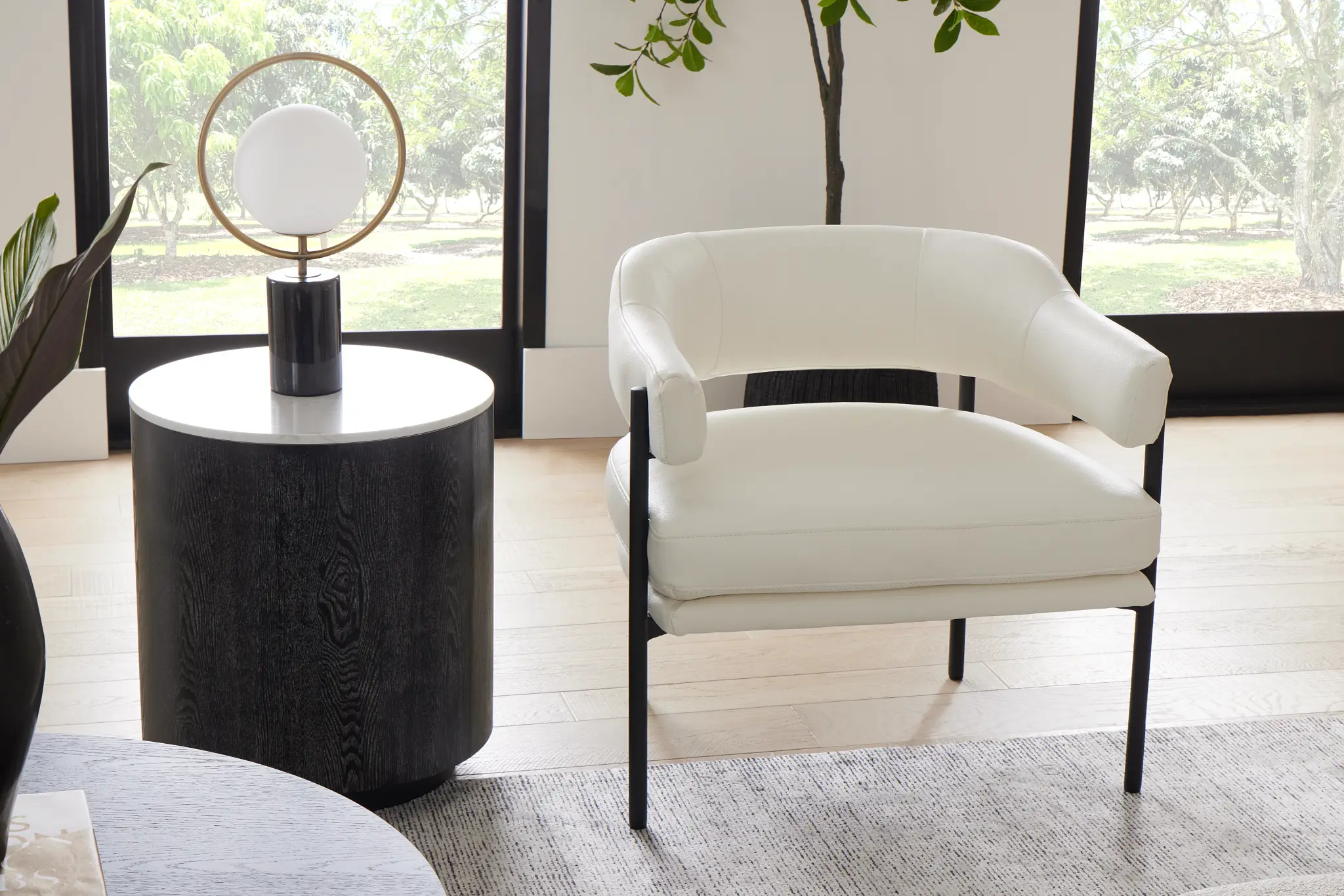 Sebby White Micro Accent Chair Sebby White Micro Accent Chair