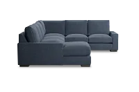 Edgewater Elevation Dark Blue Medium Left Chaise Sectional