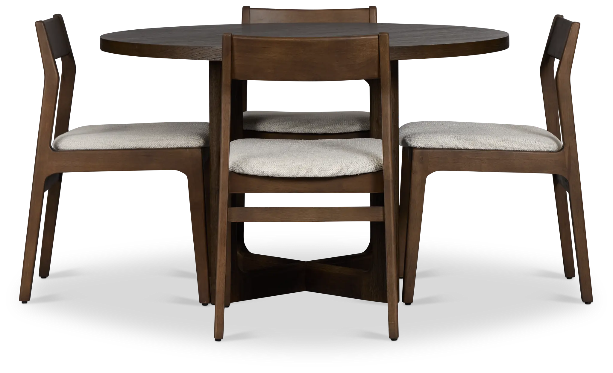 Santorini Dark Tone Round Table & 4 Curved Chairs Santorini Dark Tone Round Table & 4 Curved Chairs