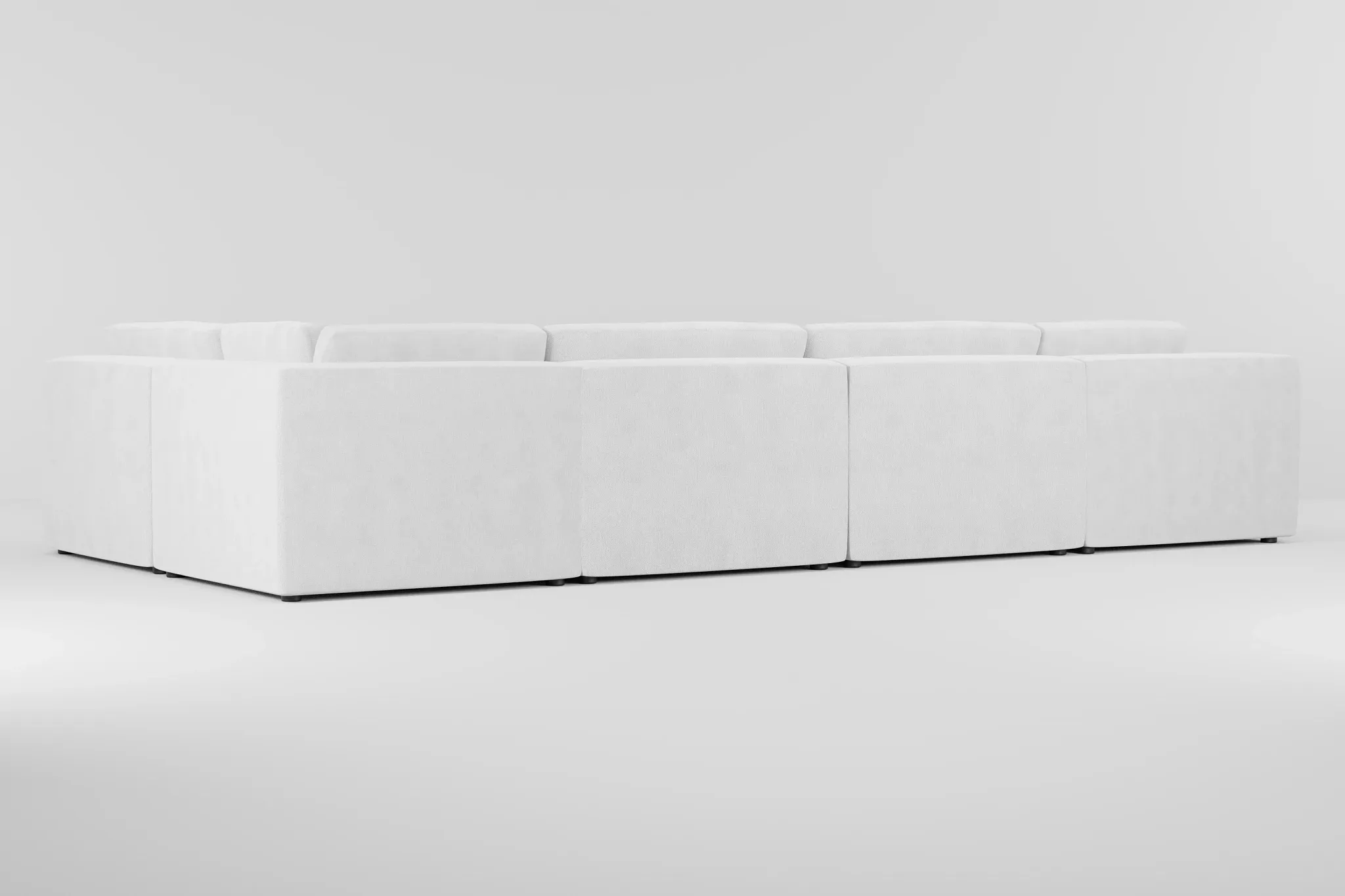 Destin Revenue White Fabric 8-piece Pit Sectional