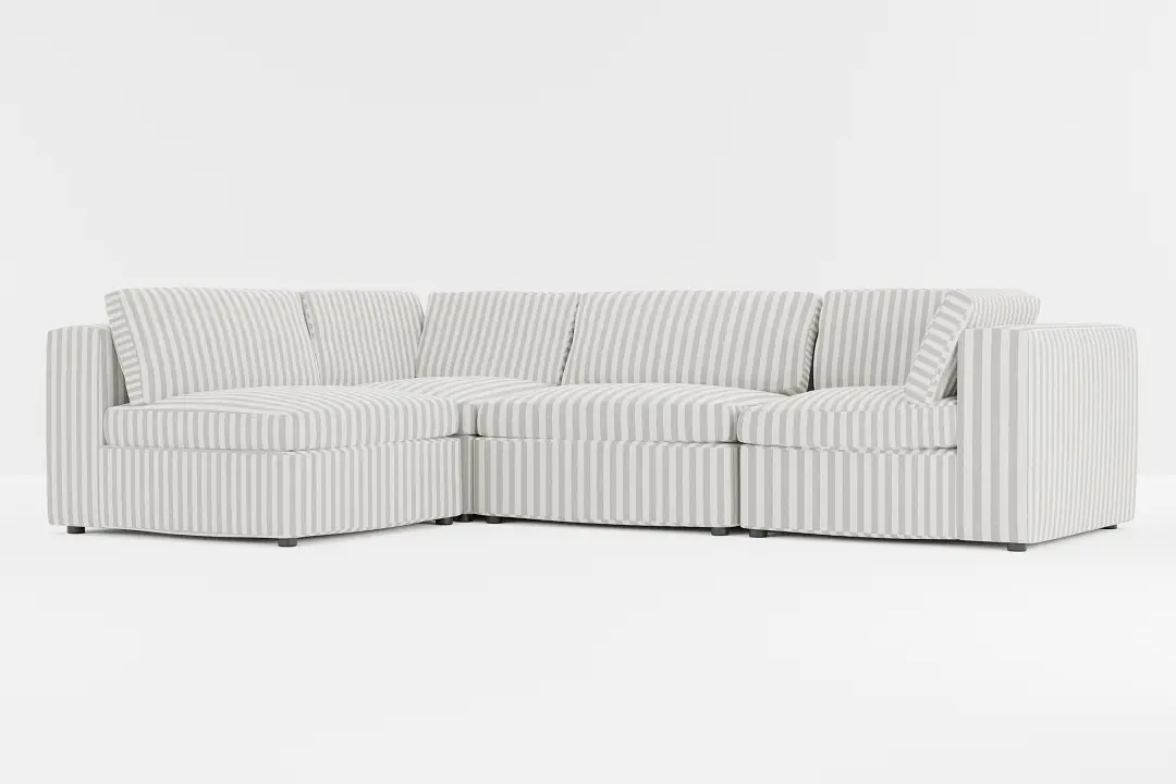 Destin Sea Lane Dark Gray Fabric 4-piece Modular Sectional Destin Sea Lane Dark Gray Fabric 4-piece Modular Sectional