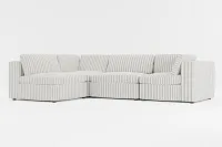 Destin Sea Lane Dark Gray Fabric 4-piece Modular Sectional