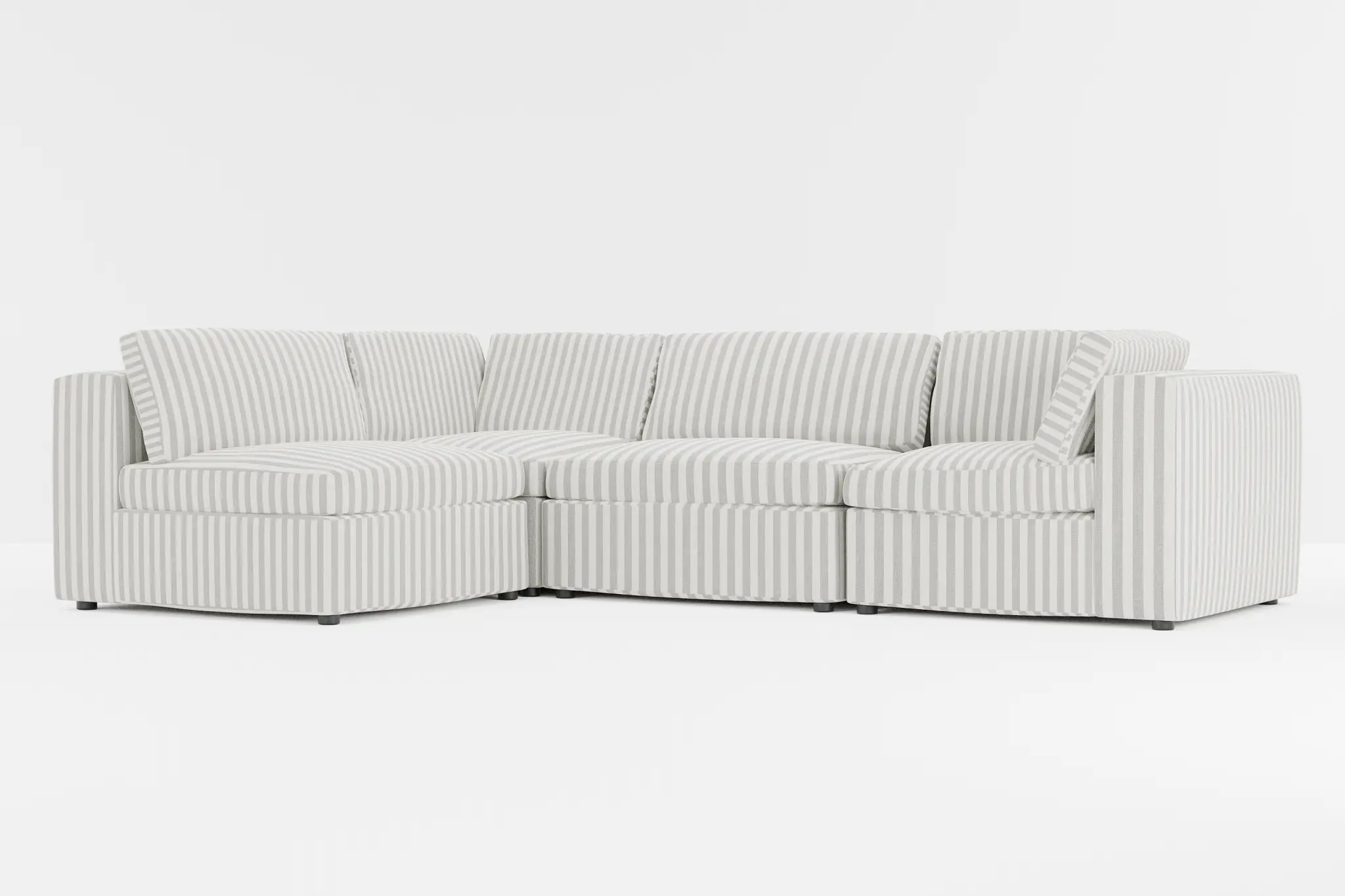 Destin Sea Lane Dark Gray Fabric 4-piece Modular Sectional Destin Sea Lane Dark Gray Fabric 4-piece Modular Sectional