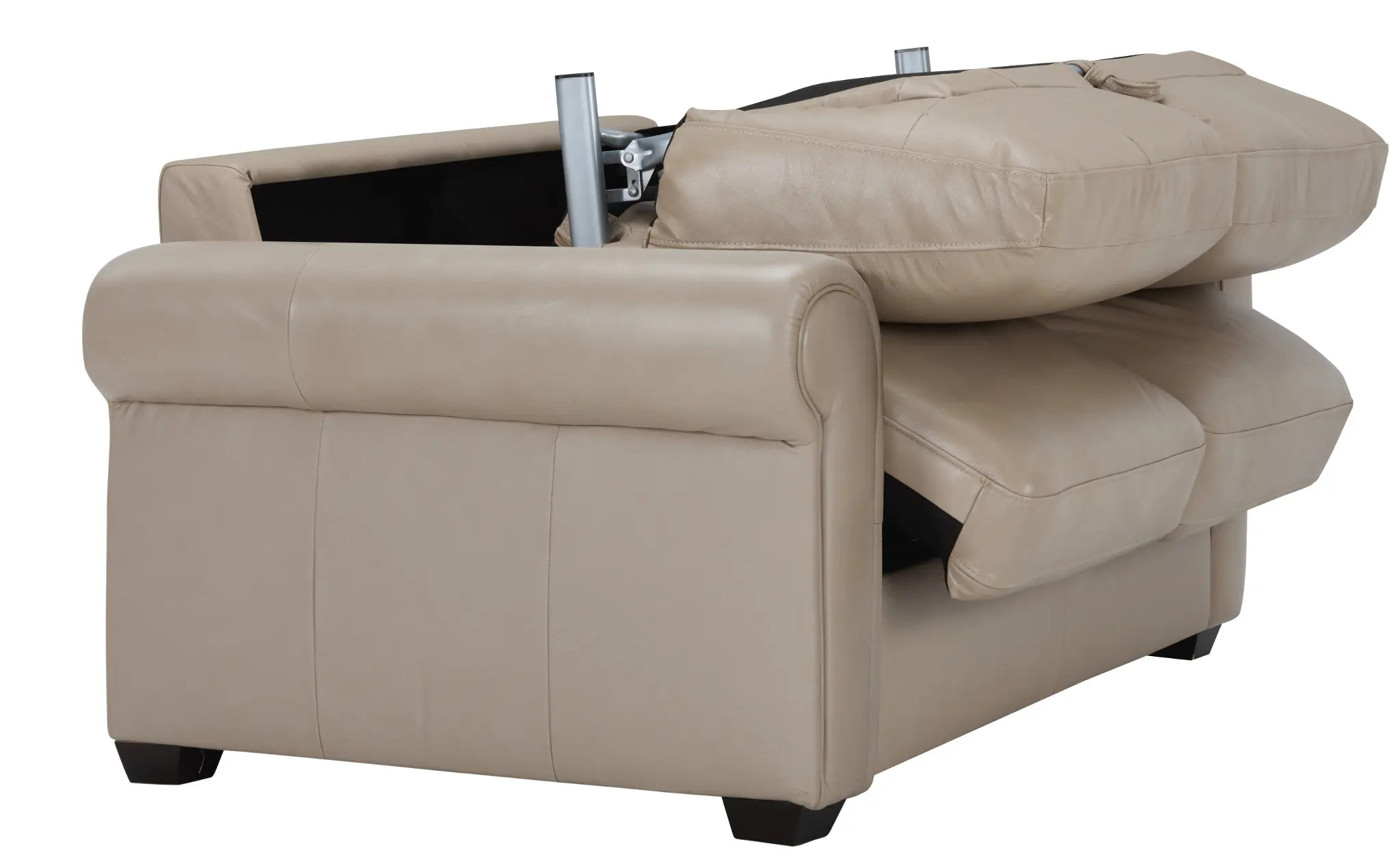 Lincoln Taupe Lthr/vinyl Memory Foam Sleeper Lincoln Taupe Lthr/vinyl Memory Foam Sleeper