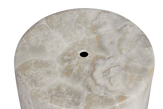 Lima Beige Accent Stool