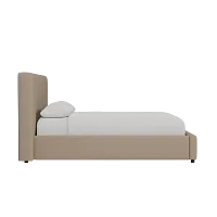 Grayton Merino Brown 44" Upholstered Platform Bed