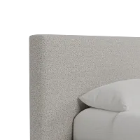 Grayton Suave White 44" Upholstered Platform Bed