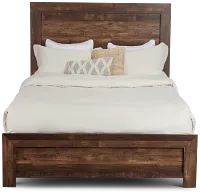 Ollie Dark Tone Panel Bed
