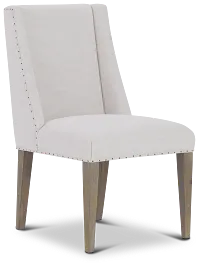 Berlin White Upholstered Arm Chair