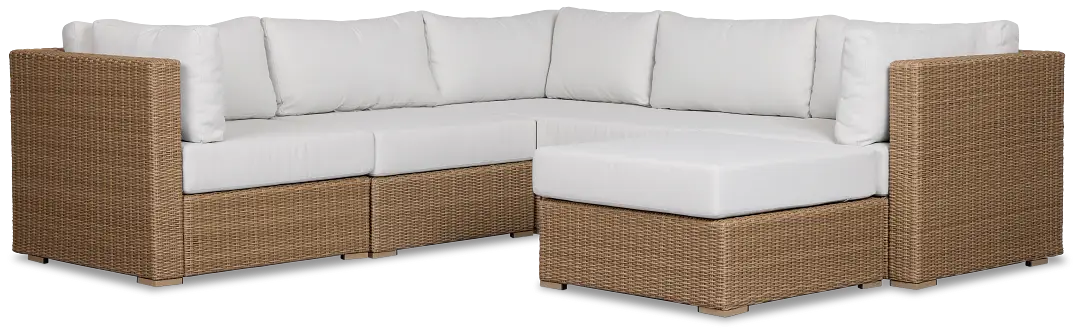 Montecito Light Tone 6-piece Modular Sectional With Light Beige Cushion Montecito Light Tone 6-piece Modular Sectional With Light Beige Cushion