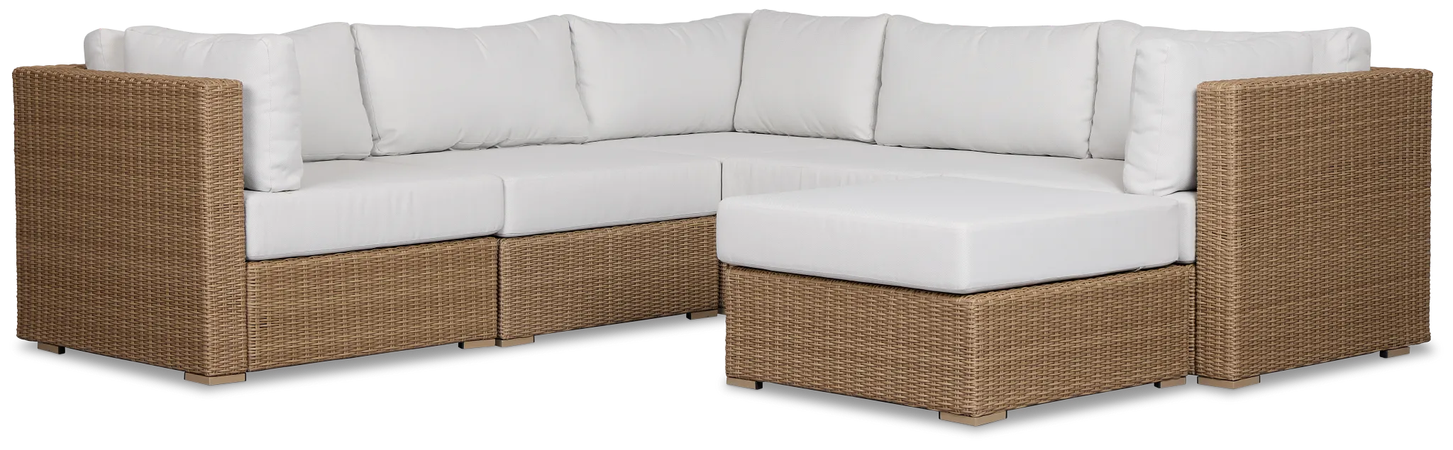 Montecito Light Tone 6-piece Modular Sectional With Light Beige Cushion