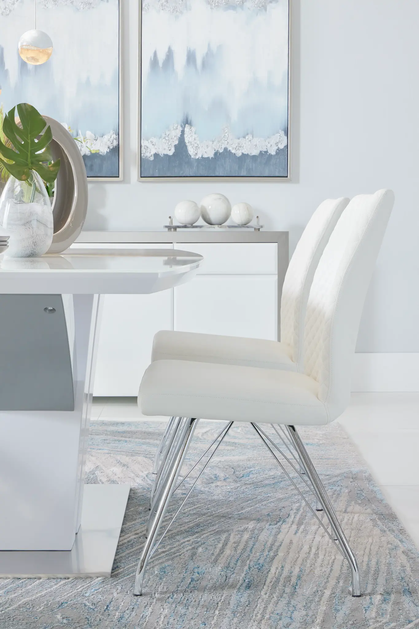 Lima White Upholstered Side Chair Lima White Upholstered Side Chair