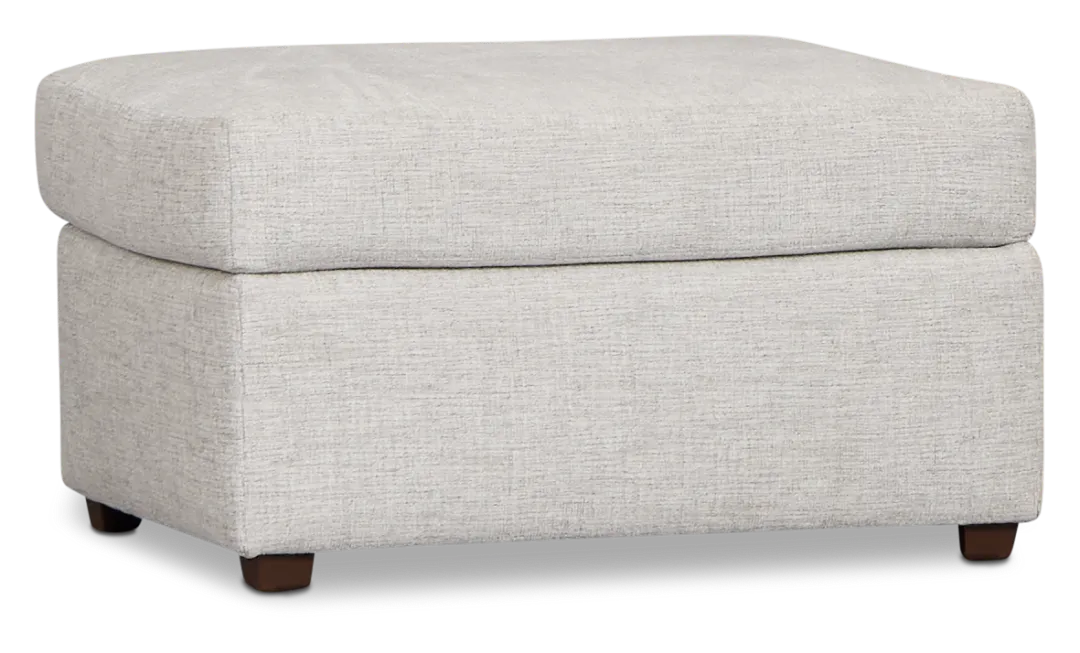 Miller Light Gray Fabric Ottoman