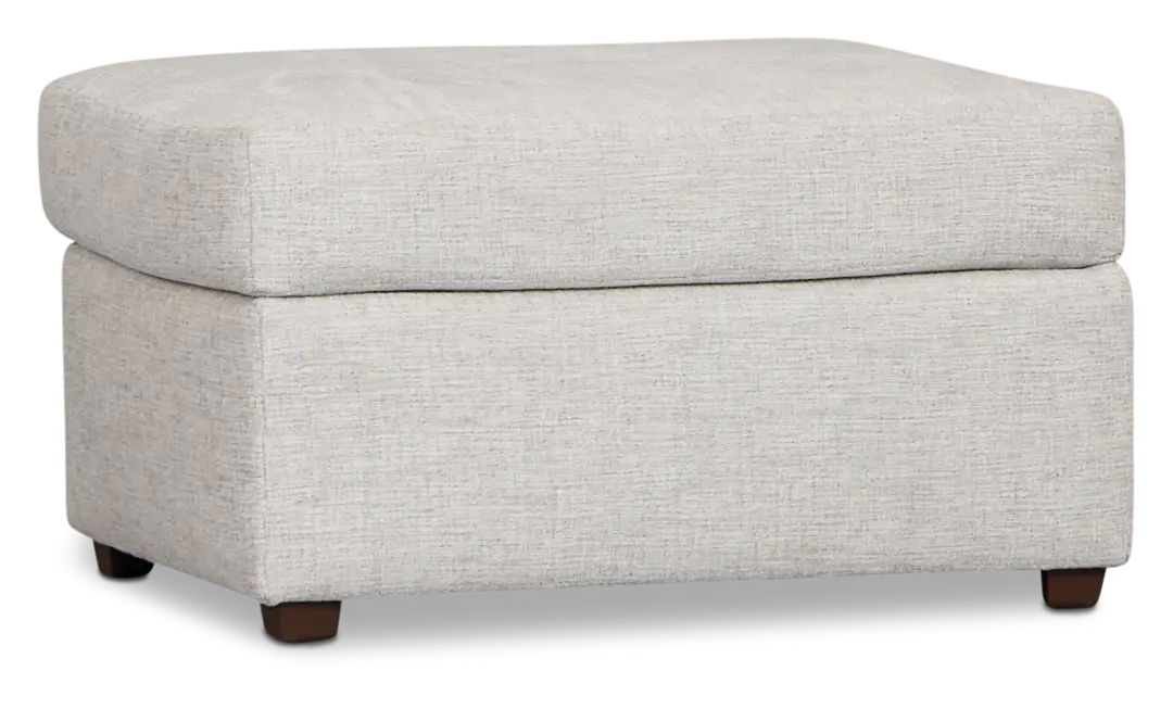 Miller Light Gray Fabric Ottoman Miller Light Gray Fabric Ottoman